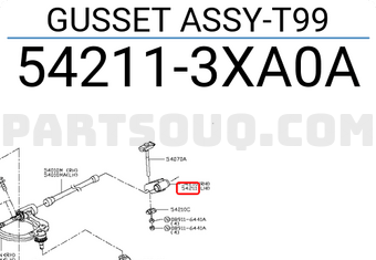 Nissan 542113XA0A GUSSET ASSY-T99