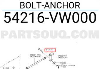 Nissan 54216VW000 BOLT-ANCHOR