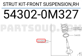 Nissan 543020M327 STRUT KIT-FRONT SUSPENSION,RH