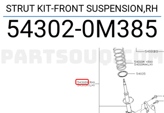 Nissan 543020M385 STRUT KIT-FRONT SUSPENSION,RH