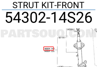 Nissan 5430214S26 STRUT KIT-FRONT