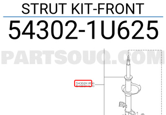 Nissan 543021U625 STRUT KIT-FRONT