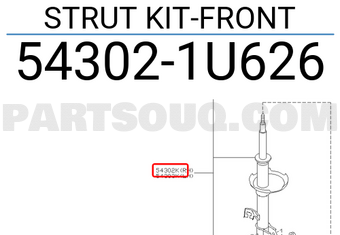 Nissan 543021U626 STRUT KIT-FRONT