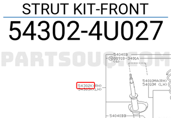 Nissan 543024U027 STRUT KIT-FRONT