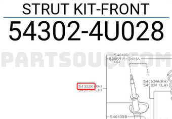 Nissan 543024U028 STRUT KIT-FRONT