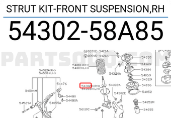 Nissan 5430258A85 STRUT KIT-FRONT SUSPENSION,RH