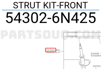 Nissan 543026N425 STRUT KIT-FRONT