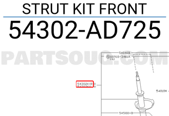 Nissan 54302AD725 STRUT KIT FRONT
