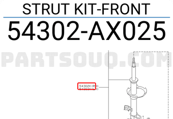 Nissan 54302AX025 STRUT KIT-FRONT