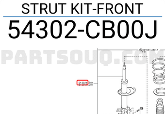 Nissan 54302CB00J STRUT KIT-FRONT
