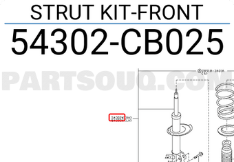 Nissan 54302CB025 STRUT KIT-FRONT