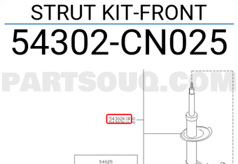 Nissan 54302CN025 STRUT KIT-FRONT