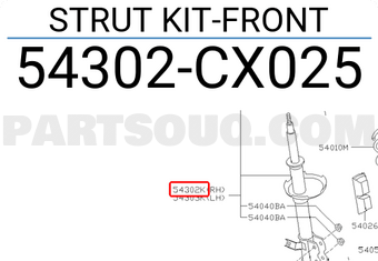 Nissan 54302CX025 STRUT KIT-FRONT
