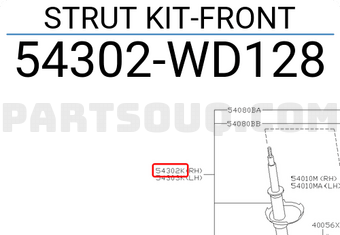 Nissan 54302WD128 STRUT KIT-FRONT