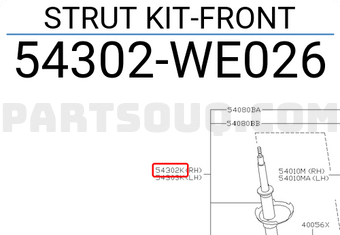 Nissan 54302WE026 STRUT KIT-FRONT