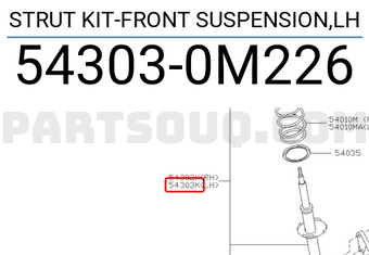 Nissan 543030M226 STRUT KIT-FRONT SUSPENSION,LH