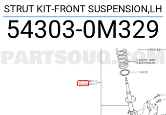 Nissan 543030M329 STRUT KIT-FRONT SUSPENSION,LH