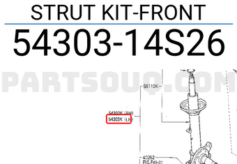 Nissan 5430314S26 STRUT KIT-FRONT