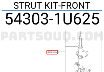 Nissan 543031U625 STRUT KIT-FRONT