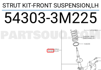 Nissan 543033M225 STRUT KIT-FRONT SUSPENSION,LH