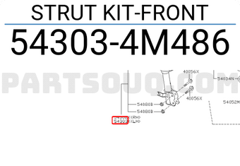 Nissan 543034M486 STRUT KIT-FRONT