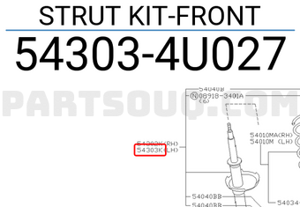Nissan 543034U027 STRUT KIT-FRONT