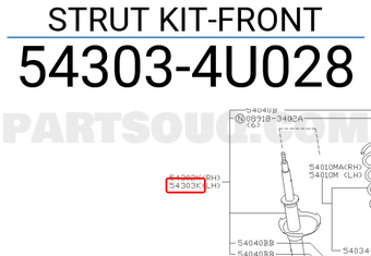 Nissan 543034U028 STRUT KIT-FRONT