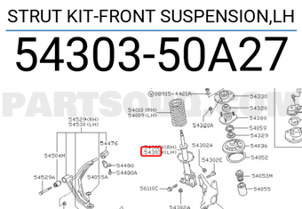 Nissan 5430350A27 STRUT KIT-FRONT SUSPENSION,LH