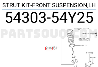 Nissan 5430354Y25 STRUT KIT-FRONT SUSPENSION,LH