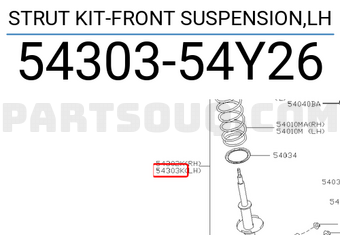 Nissan 5430354Y26 STRUT KIT-FRONT SUSPENSION,LH