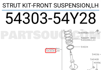 Nissan 5430354Y28 STRUT KIT-FRONT SUSPENSION,LH