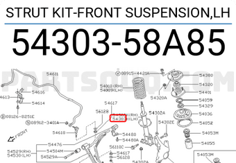Nissan 5430358A85 STRUT KIT-FRONT SUSPENSION,LH