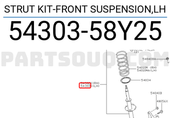 Nissan 5430358Y25 STRUT KIT-FRONT SUSPENSION,LH