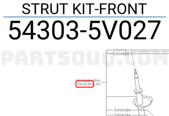 Nissan 543035V027 STRUT KIT-FRONT