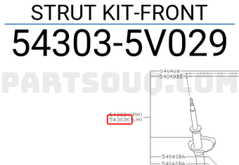 Nissan 543035V029 STRUT KIT-FRONT
