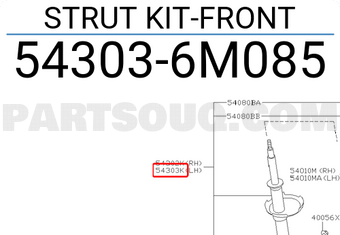Nissan 543036M085 STRUT KIT-FRONT