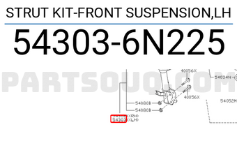 Nissan 543036N225 STRUT KIT-FRONT SUSPENSION,LH