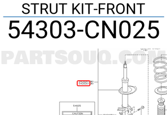 Nissan 54303CN025 STRUT KIT-FRONT
