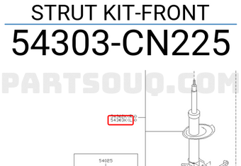 Nissan 54303CN225 STRUT KIT-FRONT