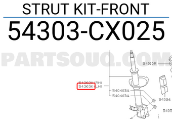 Nissan 54303CX025 STRUT KIT-FRONT