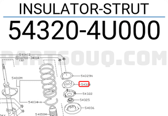 Nissan 543204U000 INSULATOR-STRUT