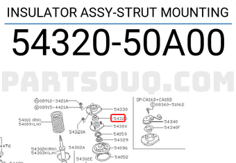 Nissan 5432050A00 INSULATOR ASSY-STRUT MOUNTING