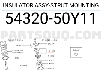 Nissan 5432050Y11 INSULATOR ASSY-STRUT MOUNTING