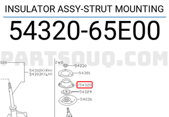 Nissan 5432065E00 INSULATOR ASSY-STRUT MOUNTING