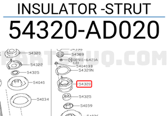 Nissan 54320AD020 INSULATOR -STRUT
