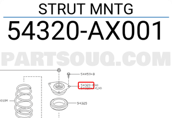Nissan 54320AX001 STRUT MNTG