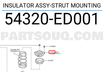 Nissan 54320ED001 INSULATOR ASSY-STRUT MOUNTING