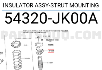 Nissan 54320JK00A INSULATOR ASSY-STRUT MOUNTING