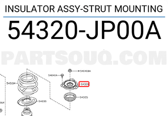 Nissan 54320JP00A INSULATOR ASSY-STRUT MOUNTING
