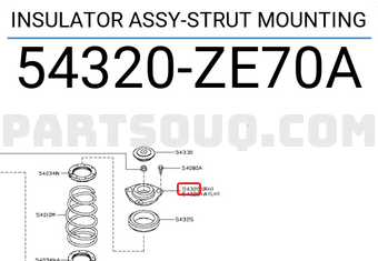 Nissan 54320ZE70A INSULATOR ASSY-STRUT MOUNTING